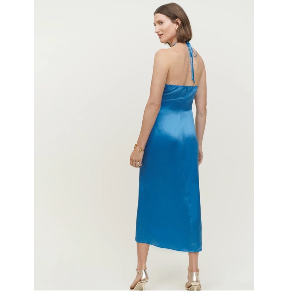 Reformation Antoni Silk Midi Keyhole Halter Dress New! - Picture 2 of 10